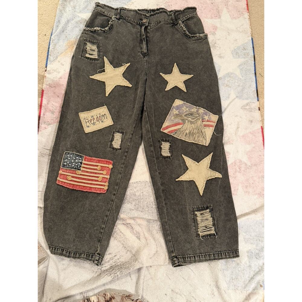 A Rare Bird Freedom Patchwork Pants Hippie Boho Size XL